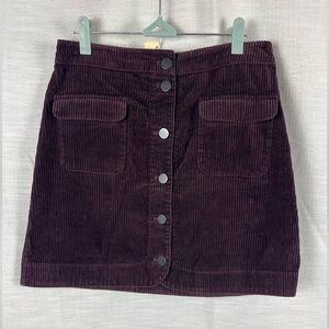 LOFT Corduroy Mini Skirt Plum Purple Women’s 6P